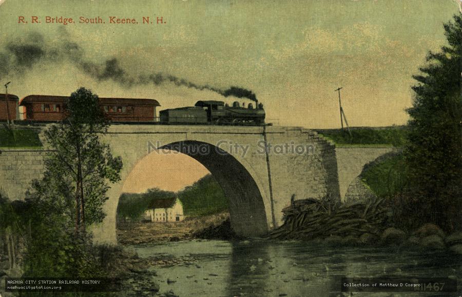 Postcard: Railroad Bridge, South Keene, New Hampshire